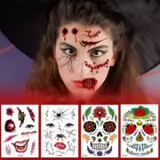 Horror Waterproof Sticker Halloween Face Sticker Masquerade Tattoo Sticker