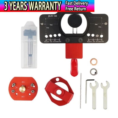 35mm Hinge Jig Hinge Drilling Jig w/ Drill Guide Locator for Cabinet Door Hinges