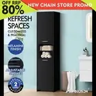 ALFORDSON Tall Cabinet Bathroom Storage Furniture Slim Shelf Cupboard Black