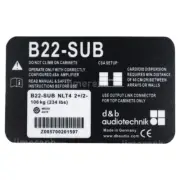 2Pcs db d&amp;b B22-SUB PVC Sticker logo badge replacement piece 108mmx68mm