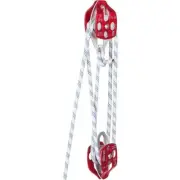 200 ft. L Twin Sheave Block and Tackle 6600 lbs. Capacity Double Pulley Rigging