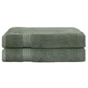 2 Pack Bath Sheets Set Cotton Extra Large Towel Green