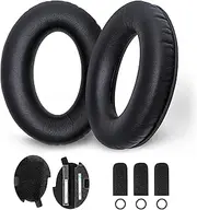 Voarmaks A20 Replacement Ear Pads Cushion- Compatible with Bose A20 Aviation Headset includes Inner Ear Cup Foam Filter Inserts,3 Mic Cover Muff,Comfort Protein Leather,Memory Noise Isolation Foam
