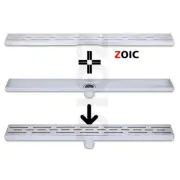 ZOIC 300-900MM 304 Stainless Steel Linear Shower Floor Drain Water Waste Grates