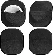 CaSZLUTION AirTag Holder Case 4 Pack - Protective Stick-On Cover Airtag Case Compatible with Apple AirTag for TV Remote, Luggage, Bike, Laptop Accessories (Black)