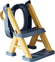 Toddler Seat for Toilet, Adjustable Height Training Toilet 2-in-1 Potty Seat with Step Stool, Non-Slip Kids Trainer Baby Tools with Splash Guard for Little Boys & Toddler