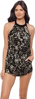 [MagicSuit] Women's Swimwear Solids Piper Underwire Halter One Piece Swimsuit