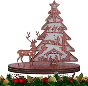 Nativity Scene Set for Home, Wooden Nativity Scene Table Decor, Traditional Nativity Scene for Tabletop, Christmas Nativity Display Ornaments, Elegant Nativity Scene for Christmas, Christmas Tabletop
