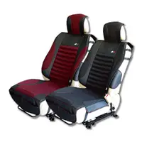 在飛比找蝦皮商城優惠-AGR 尊爵皮革時尚連結椅套-前座用(黑/紅)