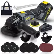 RIDA Cordless Angle Grinder Kit 20V 4-1/2 Inch Electric Grinder 4.0Ah Battery...