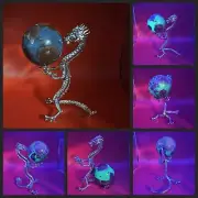 UV Fluorescent Football Agate Crystal Sphere Quartz Crystal Energy Dragon 295G
