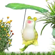 Zetqhuu Frog Garden Statue,Cute Frog Decor Garden Figurines - Resin Sculpture Outdoor Decor, Desk Accessories Home Decorations for Yard Planter Lawn Patio Landscape