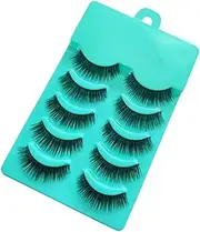 KALLORY 5 Pairs Natural False Lashes Magnetic False Eyelashes Fake Eyelashes Dramatic Eyelashes Fluffy Fake Eyelashes Eyelash Extension Natural Eyelashes Makeup Eyelashes Cross Black A05