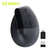 Vertical Wireless Mouse Type C Rechargeable Ergonomic USB & Type C Mice for Lapt