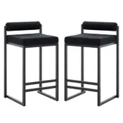 Aivy Velvet Bar Stool (Set of 2)