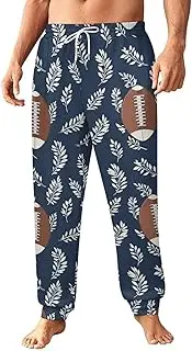 [Generic] Men's Sweatpants, Football with Laurel Wreath Emblems-18, Polyester Joggers, Sweatpants Jogging Pants for Workout Running