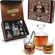 Whiskey Decanter Set With Glasses and Bar Accessories - Birthday Gifts For Men