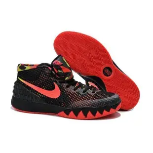 [香港代購]熱賣NIKE KYRIE 1 BHM EP IRVING 鯊魚 鋸齒籃球鞋網面 厄文一代 男生款 黑紅色