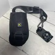 Quick Release Shoulder Strap for DSLR Cameras & Camcorders with Zippered Pocket