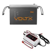 VoltX 12V 200Ah Lithium Battery with 25A AC Charger