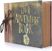 Photo Album DIY Handmade Scrapbook - Our Adventure Book for Movie Up Travel, Anniversary, Wedding, Baby Shower, etc