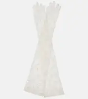 [Safiyaa] Safiyaa Bridal tulle gloves AU 14 white
