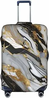 [FSCEV] Luxury Marble Pattern Trolley Suitcase Protective Cover Business Travel Luggage Protector Fashion 18-32 Inches, White, L
