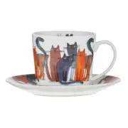 Ashdene Quirky Cats Cup & Saucer 280ml 15X15X7.5cm - Four Friends