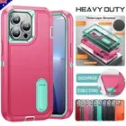 For iPhone 16 15 14 13 12 11 Pro Max XR 8 7 SE Case Shockproof Tough Stand Cover