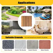 Hardwood Interlocking Patio Deck Tiles Wood Flooring DIY Outdoor 12''x12'' 36Pcs