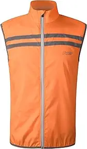 [bpbtti] Men's Hi-Viz Safety Running Cycling Vest - Windproof and Reflective