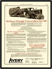 1926 Avery Tractors New Metal Sign: Model 25-50 Showing with Thresher
