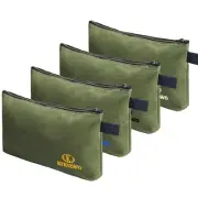 4 Pack Upgrade Zipper Canvas Tool Pouch, 20 oz Heavy Duty Tool Bag, Water Res...