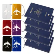 5X Passport Cover Australia with 6X Luggage Tags for Suitcases Weather Resistant Protector Travel Clear Holder Wallet Case ID Credit Card Sleeve Bags