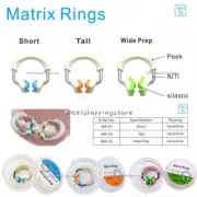 3 Size Dental Matrix Bands Ring Matrice Clip Clamp w Teflon Coating Fit Garrison