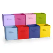 Sorbus Fabric Storage Bins 11" With 8 Foldable Storage Bins - Set of 2