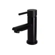 MEIR Round Basin Mixer Straight Spout - Single Lever - Matte Black