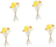 Ipetboom 5sets Flower Reed Diffuser Sticks Refill Paper Sticks for Home Fragrance Essential Oil Diffuser Replacement for Bathroom Living Room Decor 12pcs*5