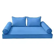 *COVER ONLY*-Style 4 Daybed Mattress Bolster Pillow Contrast Pipe Queen-AD102
