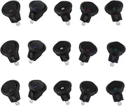ULTECHNOVO 15pcs Rocker Switch Toggle Car Anchor Winch Round Rocker Switch White Switches LED Power Turn Signal Switch Lighted Rocker The Switch Boat Rocker On/Off 3 Needles Round