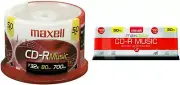 80-Minute Music Cd-Rs 50-Ct Spindle & Recordable CD 700MB/80 Min