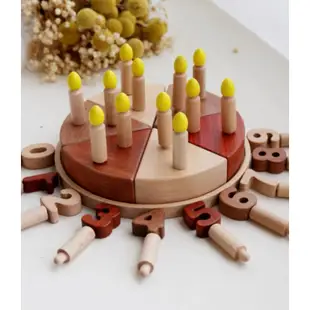 現貨-生日蛋糕 玩具 蛋糕切切樂 木質玩具 質感玩具 抓周佈置 週歲禮物