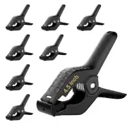8 Pack 4.5 Inch Muslin Spring Clamps Backdrop Clips for Fabric Canvas Photo