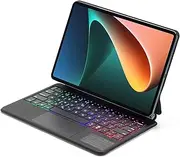 Jarttarn Magic Smart Bluetooth Keyboard Case Compatible with Xiaomi Mi Pad 6 / Pad 6 Pro 11 Inch 2023 with Trackpad RGB Backlit Keyboard (Black)