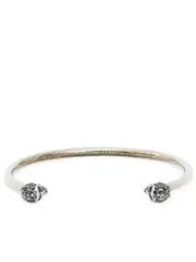 Alexander Mcqueen Thin Twin Skull Bracelet