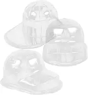 HONMEET 3Sets Transparent Cap Support Stand Durable Baseball Hat Display Holder for Home Shop Storage Lightweight Design for Easy Moving Keeps Hats Shape