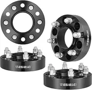 VEVOR Wheel Spacers, 1.5" 6"x5.3" Wheel Adapters, 6 Lug Forged Spacer, 87.1 mm Bore Hubcentric M14 x1.5 Studs Spacers, Fit for Ford F150, Expedition, Lobo, Navigator, 4 PCS Black