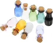 GOOHOCHY 9pcs Mini Glass Bottles with Cork Stopper Multi Functional Storage Jars for DIY Crafts Essential Oils and Party Favors Safe Glass Material for