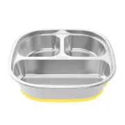 Reusable Portion Control Plate Unbreakable 3 Compartment Food Tray Kids