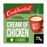 Continental Cup A Soup Cream Of Chicken Soup Serves 4 | 75g